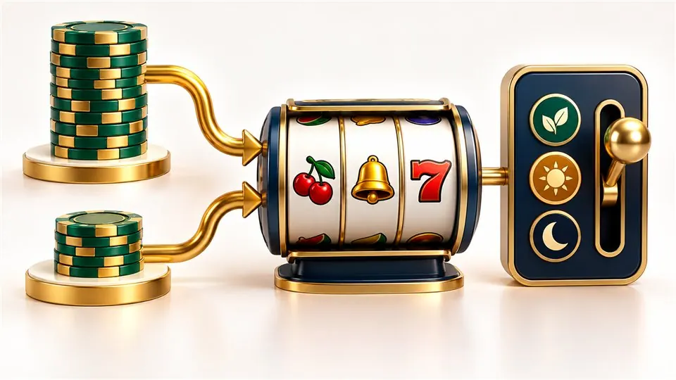Different stake stacks beside a separate feature-mode control