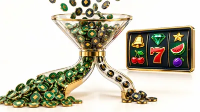 Conceptual funnel illustrating aggregate return from slot stakes
