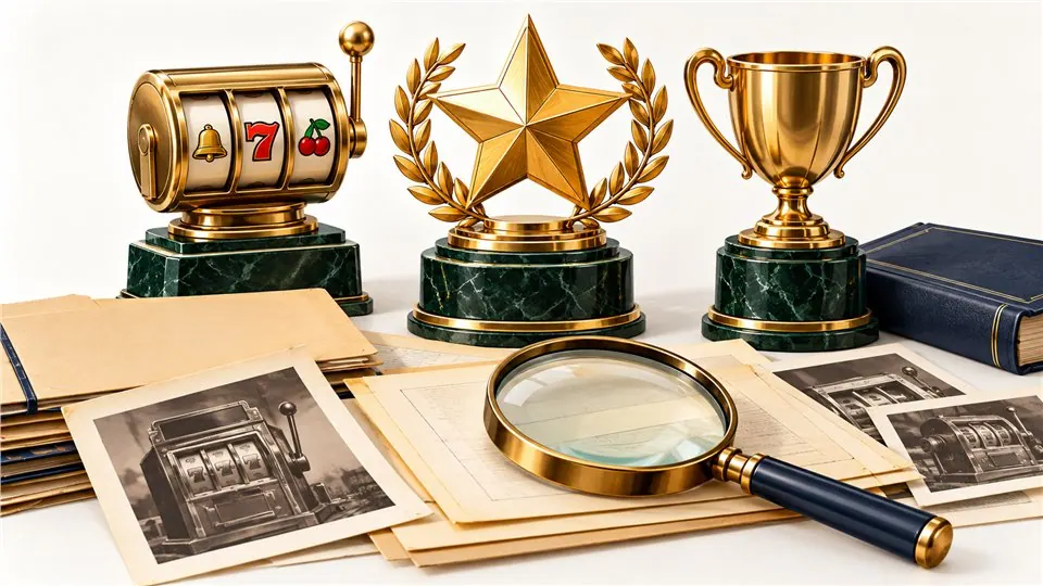 Conceptual award records examined with a magnifying glass