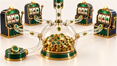 Slot cabinets contributing tokens to a shared progressive jackpot reservoir