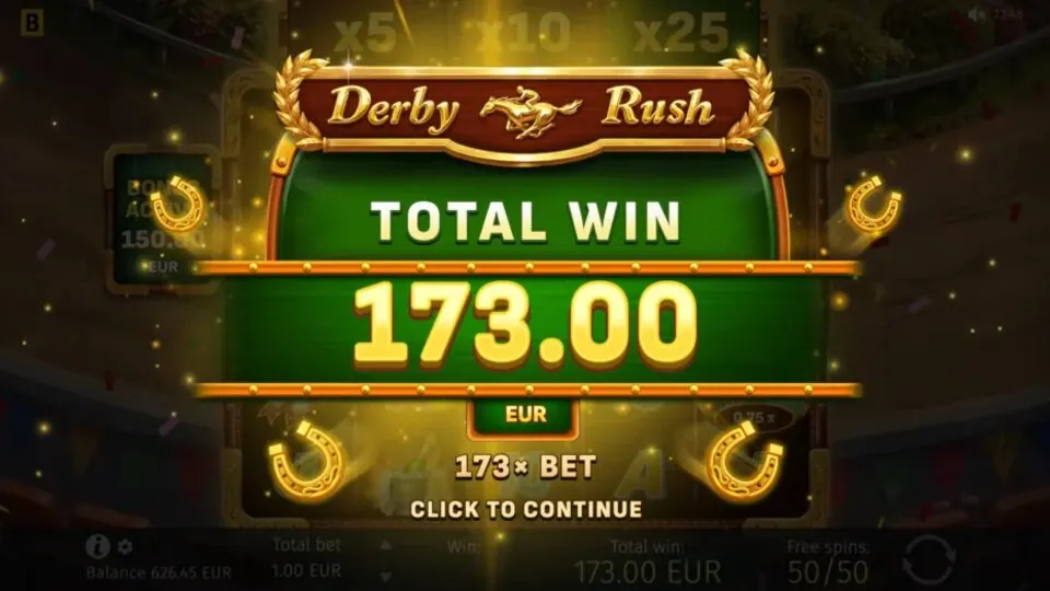 Derby Rush: artwork identifying this slot feature guide