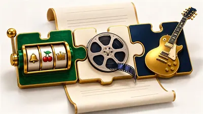 Generic licensing agreement connecting slot, film and music assets