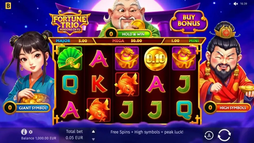 Fortune Trio: Minions of Fu: artwork identifying this slot feature guide