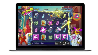 Dr Zappo: artwork identifying this slot feature guide