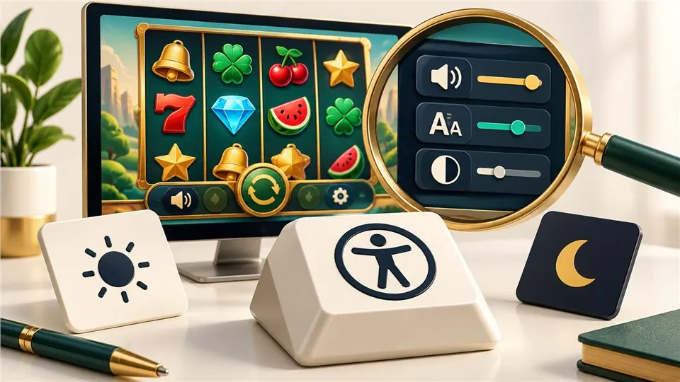 Slot interface examined with keyboard, magnifier and contrast samples