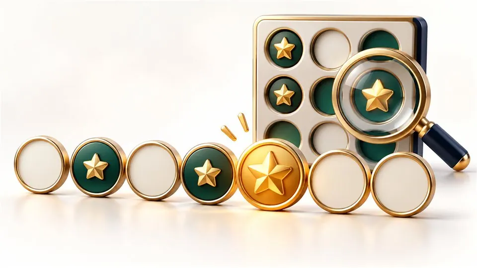 Different outcome discs illustrating award frequency rather than profit