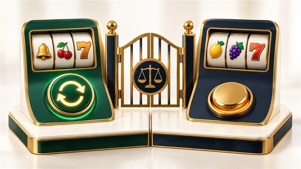 Two slot control panels contrasting repeated play with individually initiated rounds